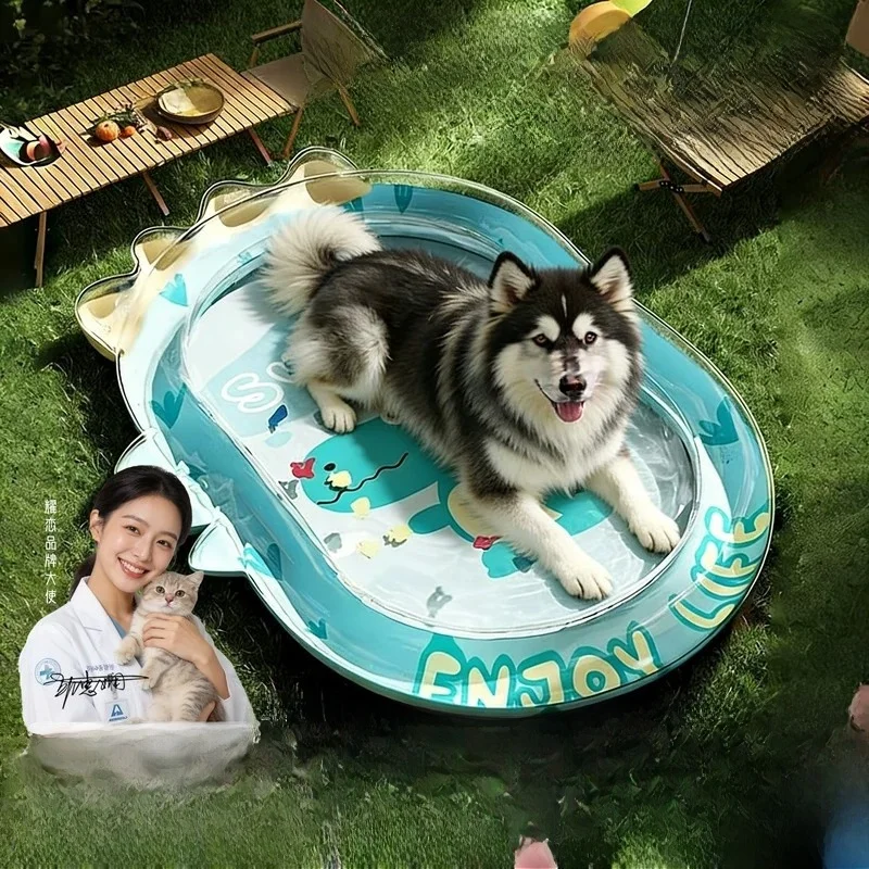 

Pet Cooling Inflatable Bed Doggie Cooling Mat Cooling Matress Summer Heat Relief Tear Resistant Airbed for Sleeping