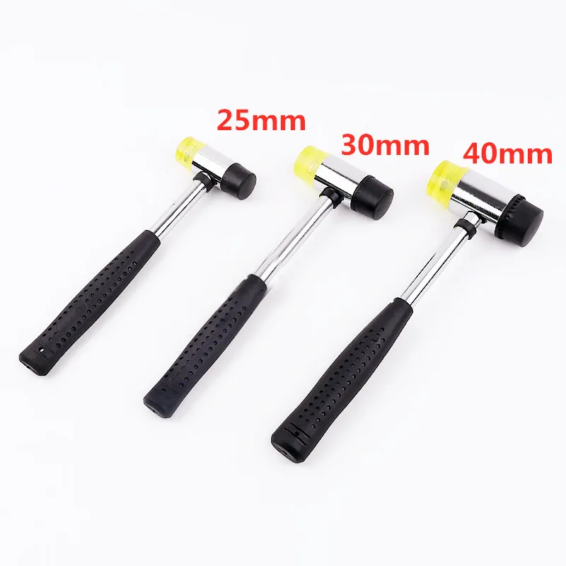 25mm / 30mm / 35mm / 40mm Rubber Double Faced Work Glazing Window Beads Hammer Nylon Head Mallet DIY hand Tool