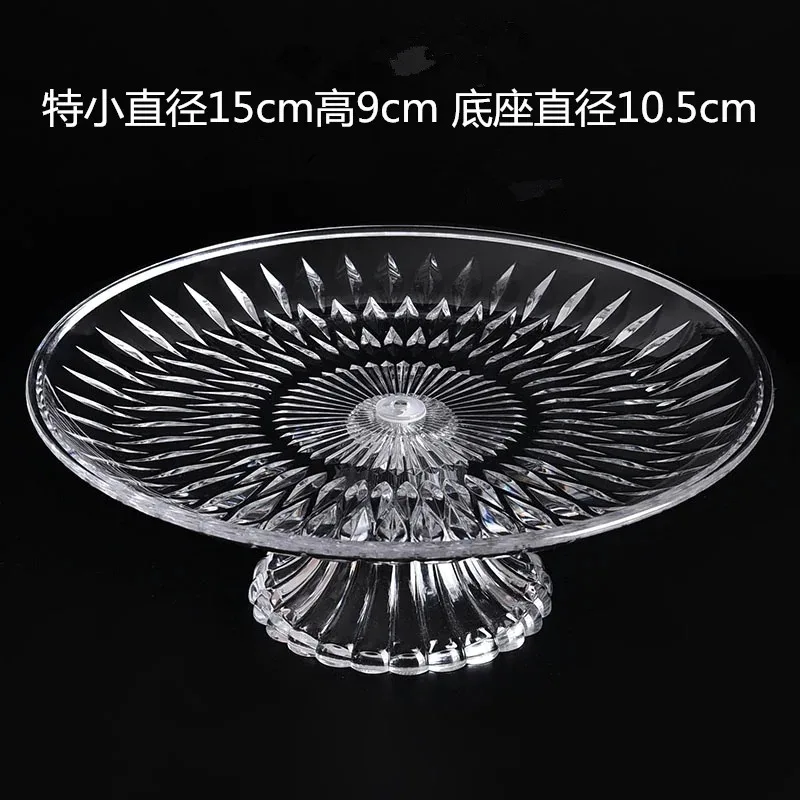 Multi-layer Fruit Plate Acrylic Cake Stand Candy Dessert Dim Sum Plates Pan Display Stands Refreshment Tray