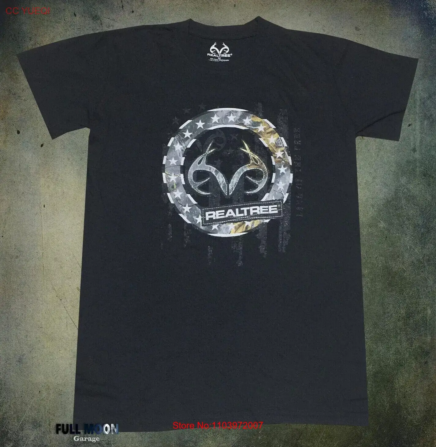 Новая мужская винтажная футболка Realtree Circle Rustic American Classic Real Tree