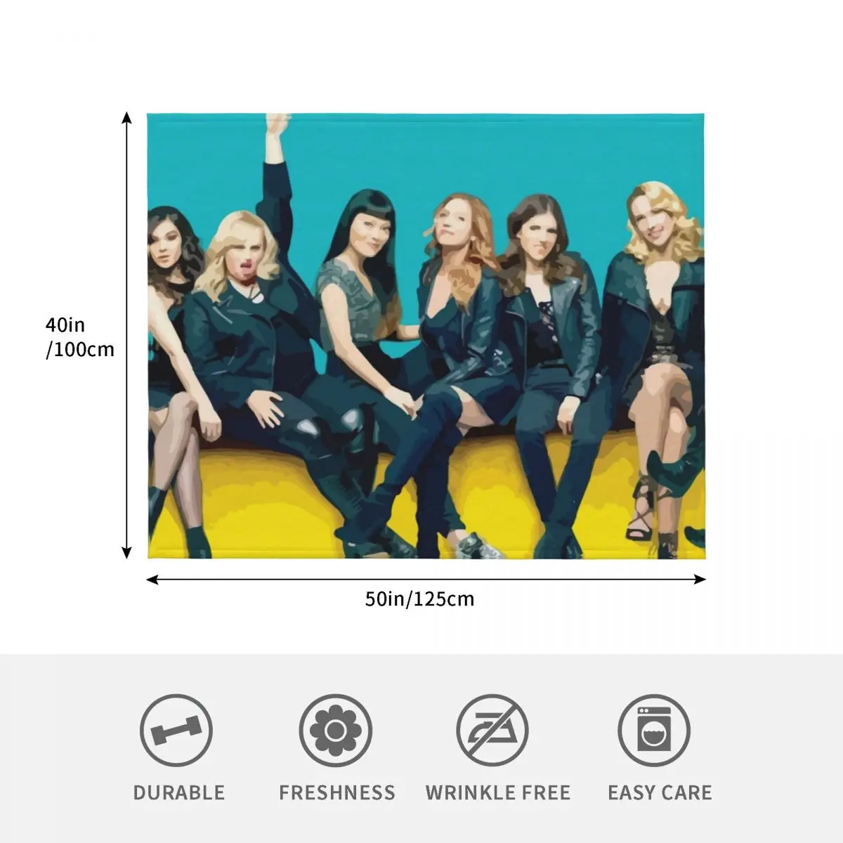 Pitch Perfect 3 Poster Throw Blanket Moving Hair Luxury Designer Polar Blankets #4