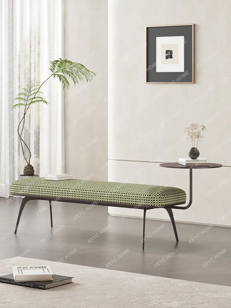 Modern bedside sofa master bedroom walk-in closet entrance shoe changing stool sofa bench small stool for home