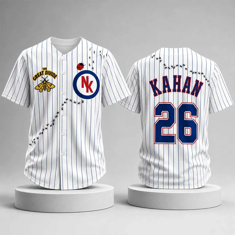 Noah Kahan The Great Divide Tour 2026 Baseball Jersey Short Sleeve Loose Summer Shirts Casual Fashion Design Print Merch Male