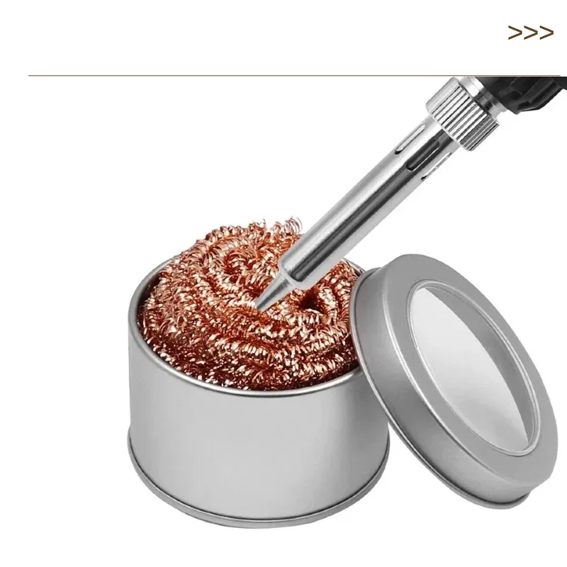 Desoldering Cleaning Ball Soldering Iron Mesh Filter Cleaning Nozzle Tip Copper Wire Cleaner Ball Metal Dross Box Clean Ball