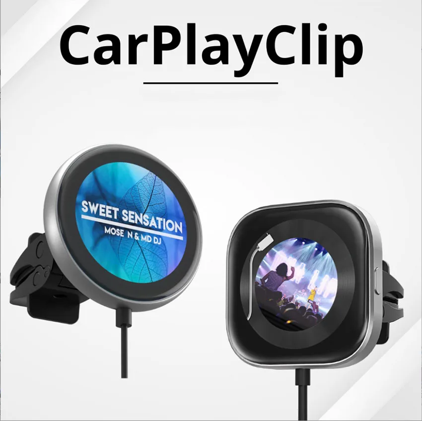 CarplayClip Wireless Carplay Adapter Fast Connect Plug and Play Diy Photo With Display Car Accessories For Wired Carplay Cars