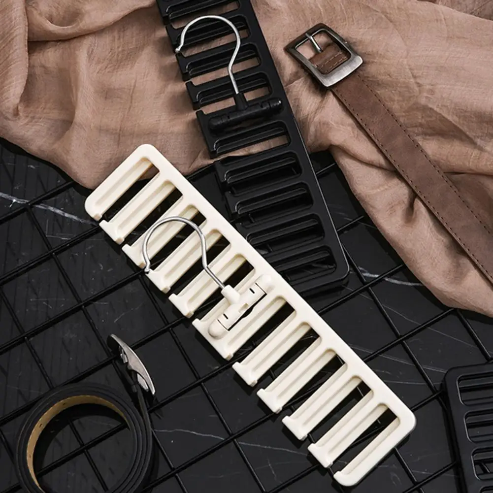 

Foldable Belt Hanger Space-saving Tie Hanger Space-saving Multi-functional Belt Hanger 10 Slot Organizer for Closet Scarf Tie