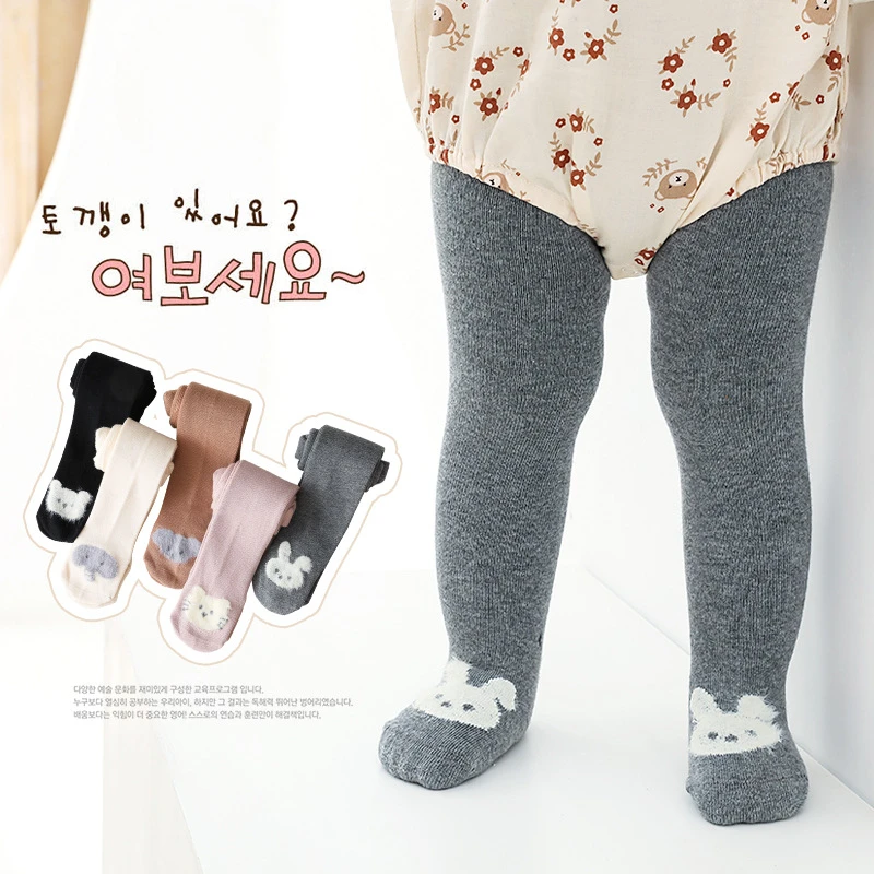 

Baby Leggings 2024 Autumn New Cotton Jumpsuits for Kids Girls Cartoon Cute Newborn Pantyhose Pants Children Clothing Accessories