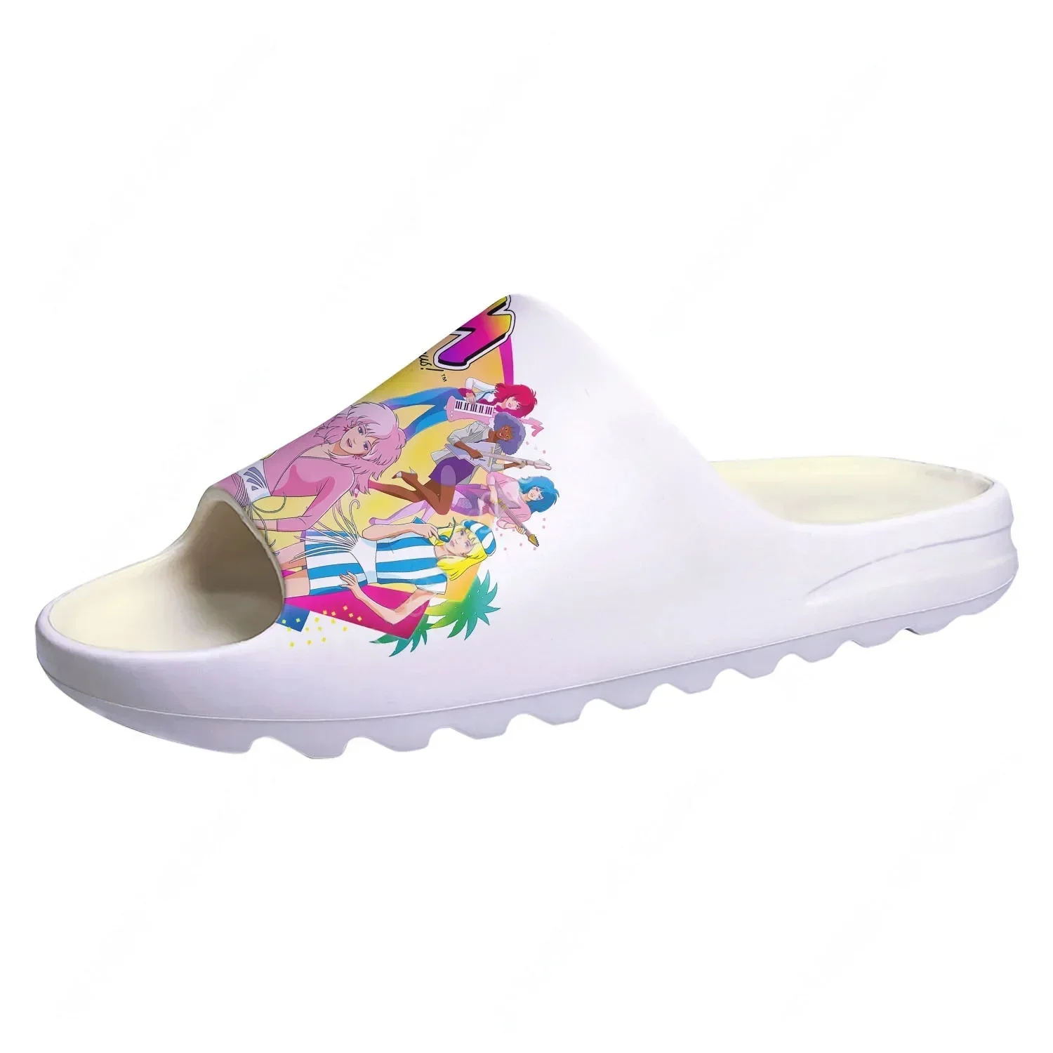 Jem and The Holograms Custom Made Soft Sole Sllipers Home Clogs Step On Water Shoes Mens Womens Bathroom Beach Step In Slliper