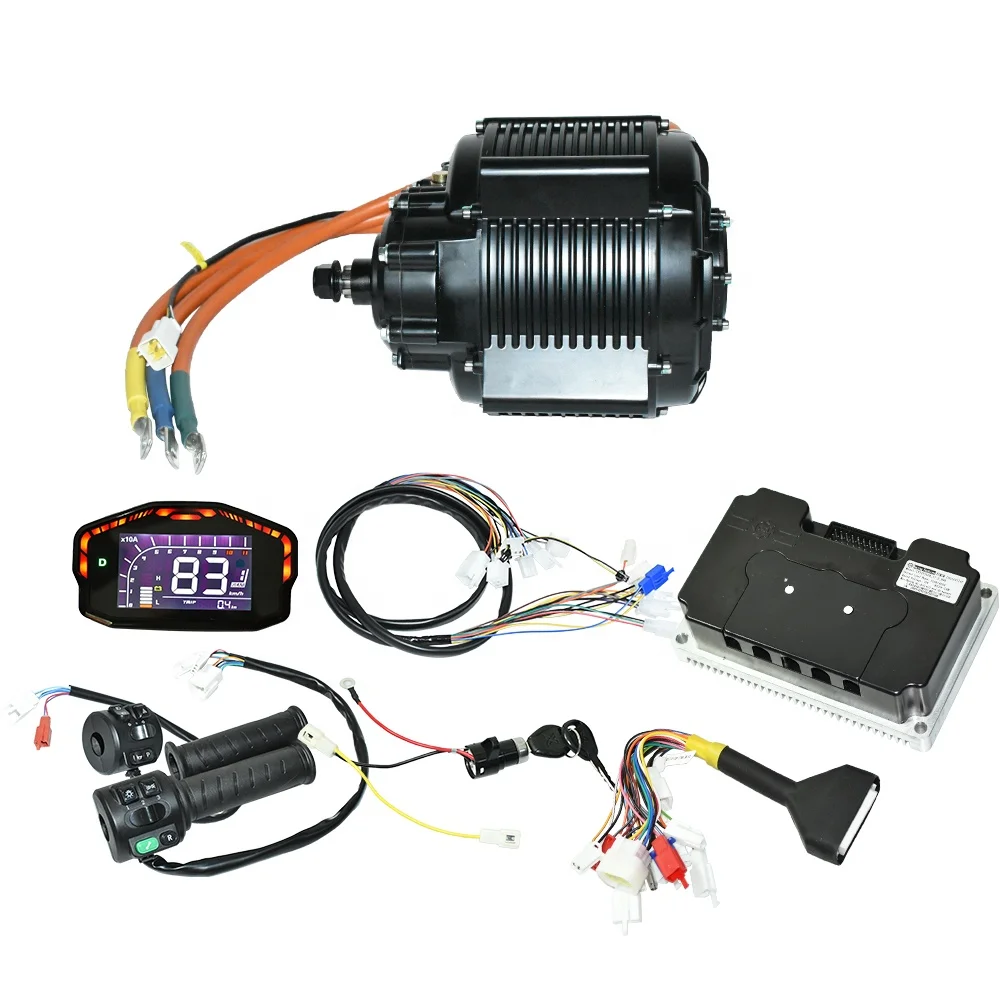 165 50H Gearbox Hall Version Fardriver Controller 061DKD LCD Display 7500W Off-Road Dirt Bike Electric Mid-drive Motor Kit
