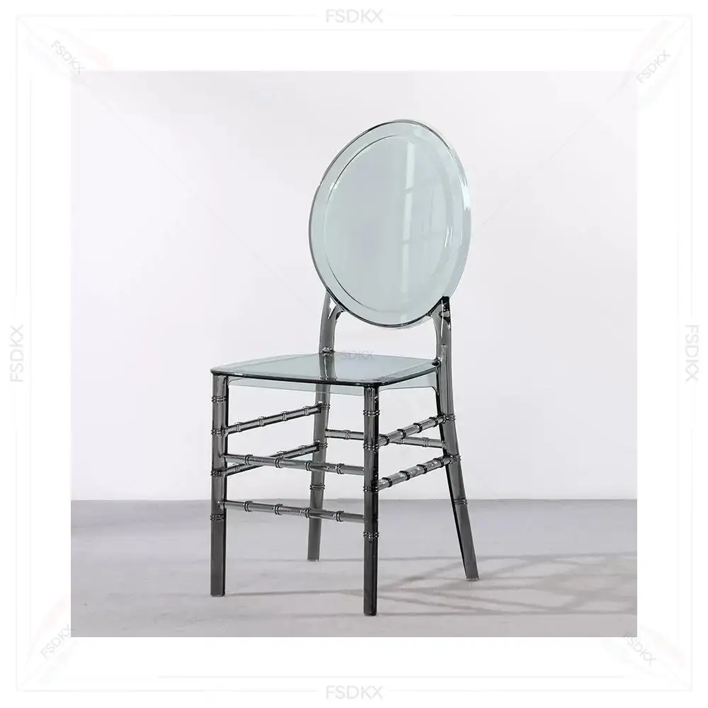 

Wholesale Modern Clear Transparent Black Ghost Chair Portable Durable for Outdoor Hotel Furniture New Party Wedding Back Acrylic