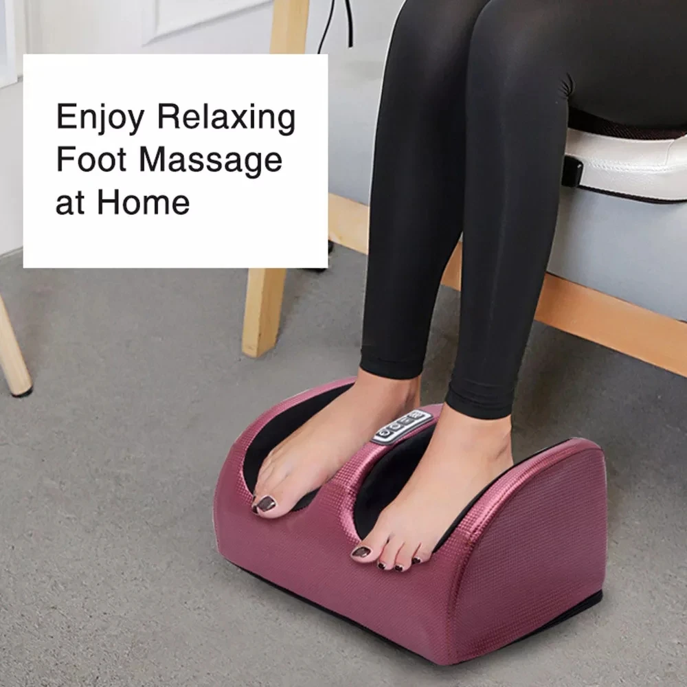 Ergonomic Electric Foot Massager Hot Compress Shiatsu Kneading Leg Calf Muscle Relax Circulation Multifunctional Heat Massager
