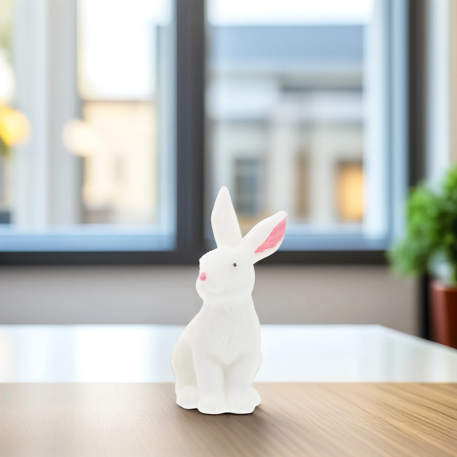 

2Pcs White Rabbit Micro Landscape Decoration Miniature Bonsai Ornament Lovely Desktop Succulent Moss Garden Accessories