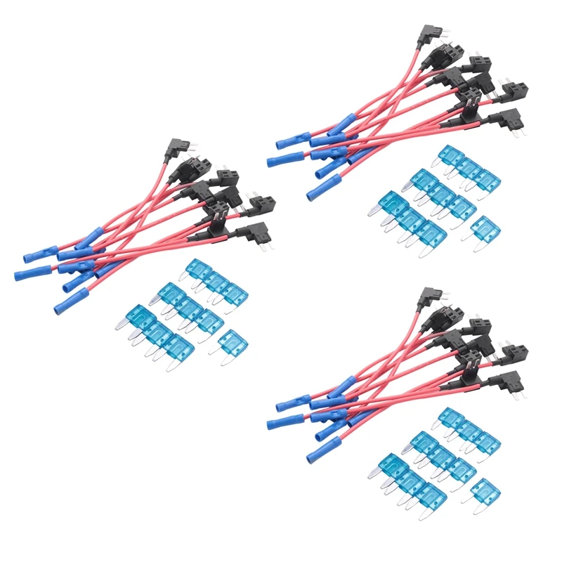 30X 12V Car Add-A-Circuit Fuse TAP Adapter Mini ATM APM Blade Fuse Holder