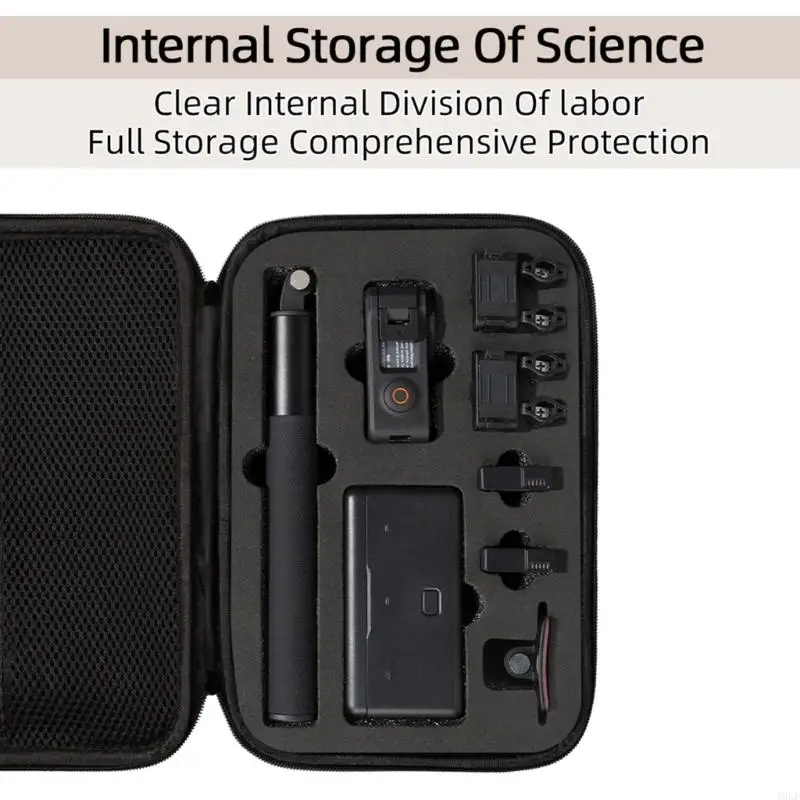 A9LF المحمولة EVA HARD TRADE CASE LOOD LINING HANDING FOR DJI Action 4 Camera