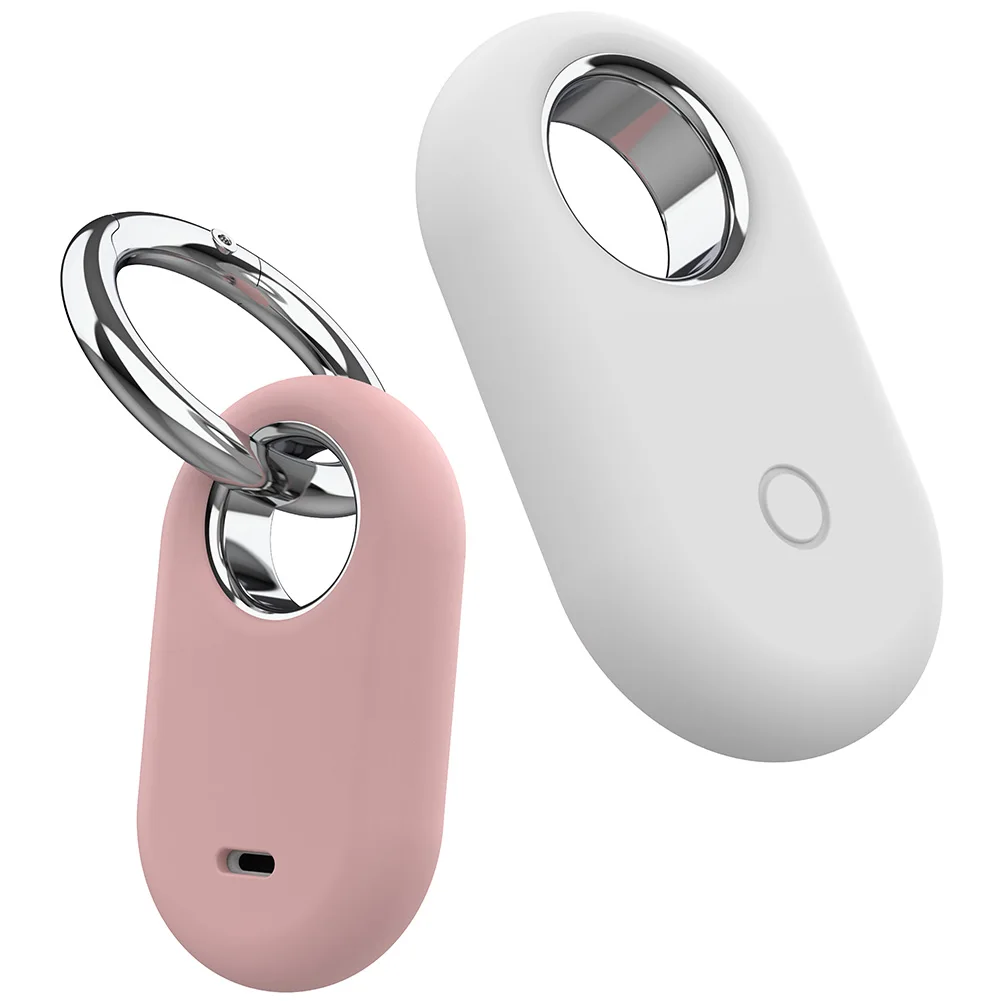 Silicone Case Protective Case Anti-Drop Protector Case Shockproof Protective Cover Waterproof with Keychain for Galaxy SmartTag2