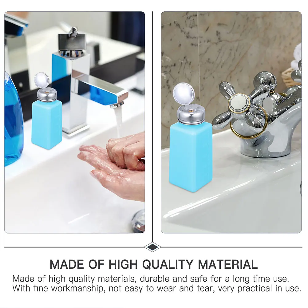

Refillable Plastic Liquid Pump Bottle Scaled Empty Makeup Remover Dispenser Push Down Container Travel Alcohol Dispensing Leak