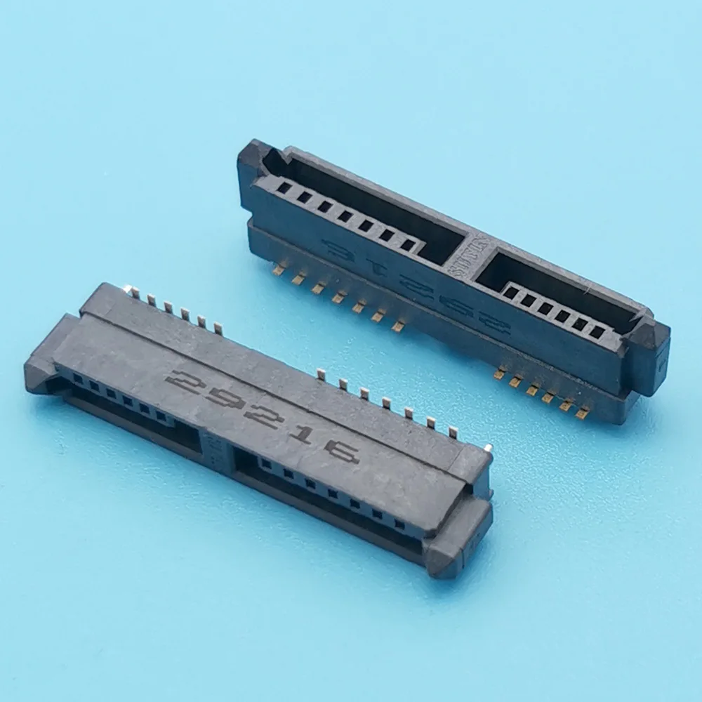 5pcs SATA 6P+7P Female Chassis Standing Fixed Pin Insert SATA Socket Connector Hard Disk Data Transfer Interface Port
