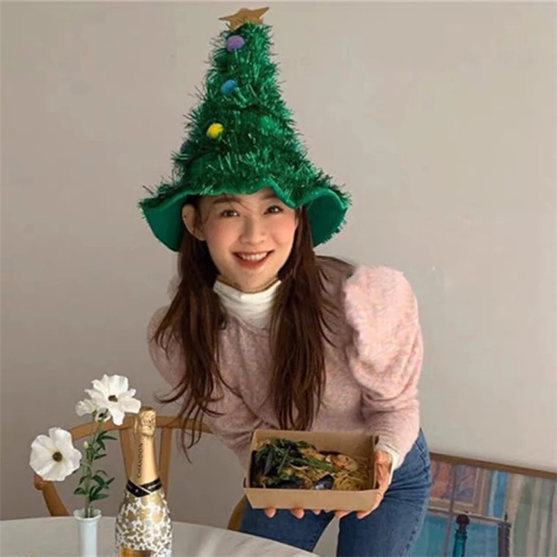 Ins Christmas Tree Hat Happy Party Decoration Photo Props