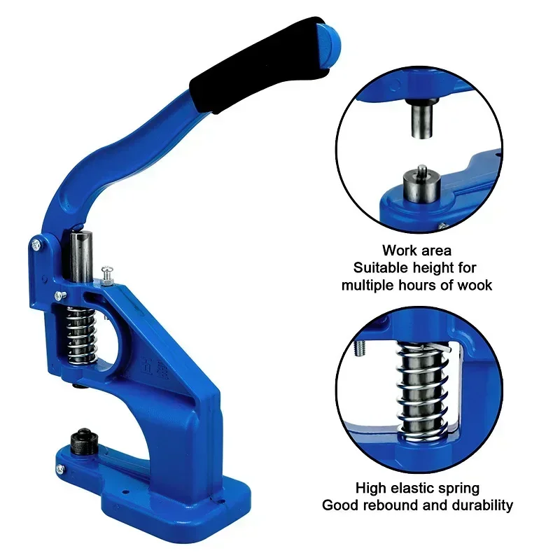 Handle Button Punching Machine Set Tools Handmade Supplies DIY Manual Grommet Machine Press Button Machine With 3000Pcs Grommets