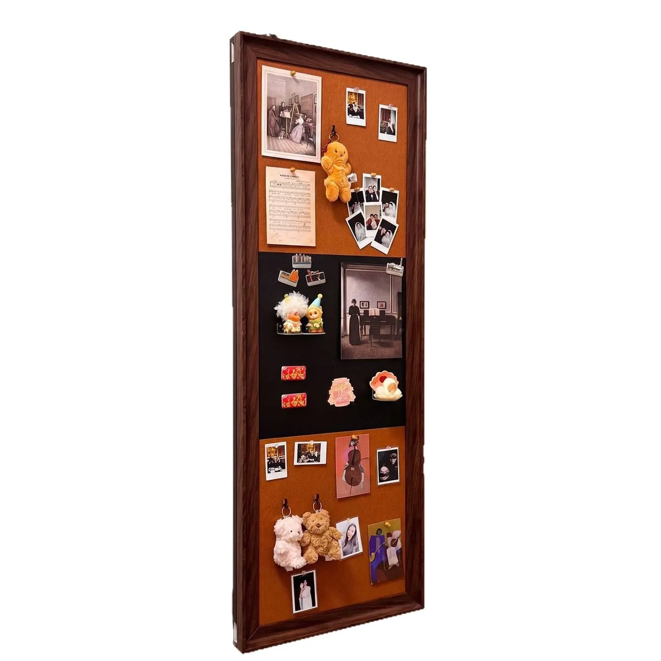 Invisible dressing mirrors are magnetically attached, hidden full-length mirrors can be closed