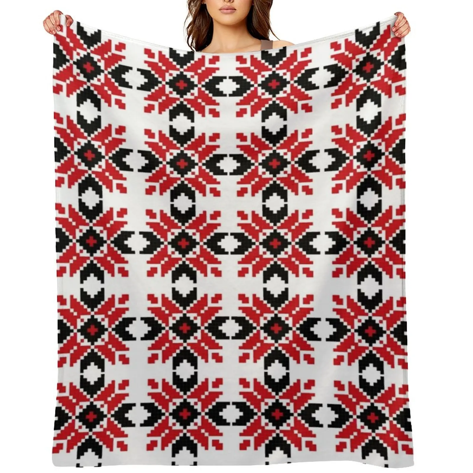 

Eastern Europe Pattern, Traditional Folk, Folklor Throw Blanket cosplay anime Flannels Soft Plush Plaid Blankets