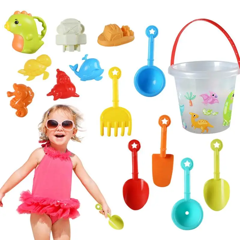 

Summer Beach Set Beach Castle Bucket Play Sand Set Children's Beach Toy Set Bucket Shovel Sand Molds Sand Digging Tool for kids