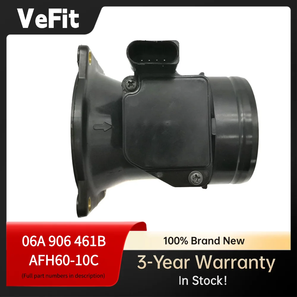 

Датчик массового расхода воздуха MAF 06A906461B / 06A 906 461B AFH60-10C для VW Golf IV Jetta Bora Passat B5 Audi A3 A4 1.6L 2.0L 2.5L
