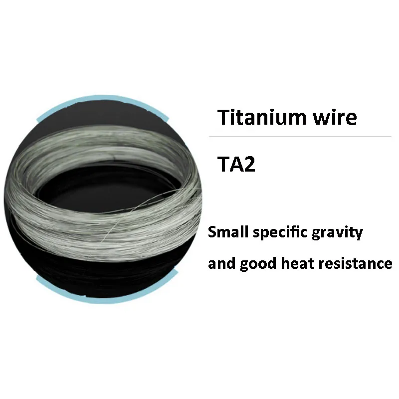 Fil de Titane Pur TA2 Ti, Diamètre du Fil 0.3 0.4 0.5 0.6 0.8 1 1.2 1.5 2 2.5 3 4 5 6mm, 1-3 Mètres