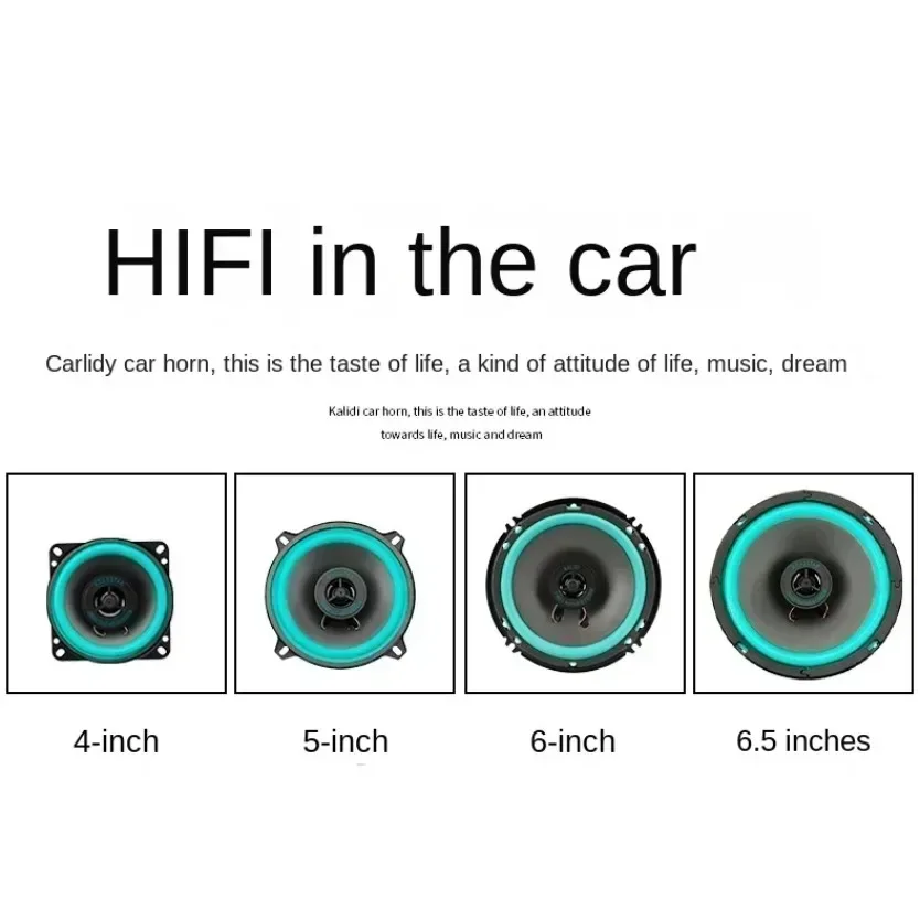 4/5/6 Inch Car Speakers 100/160W HiFi Coaxial Subwoofer Universal Automotive Audio Music Full Range Frequency Car Stereo Speaker
