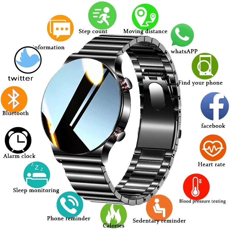 New Smart Watch Men Bluetooth Call 454*454 HD 1.39 Inch Display IP68 Waterproof Music Player Link Bluetooth Headset Smartwatch