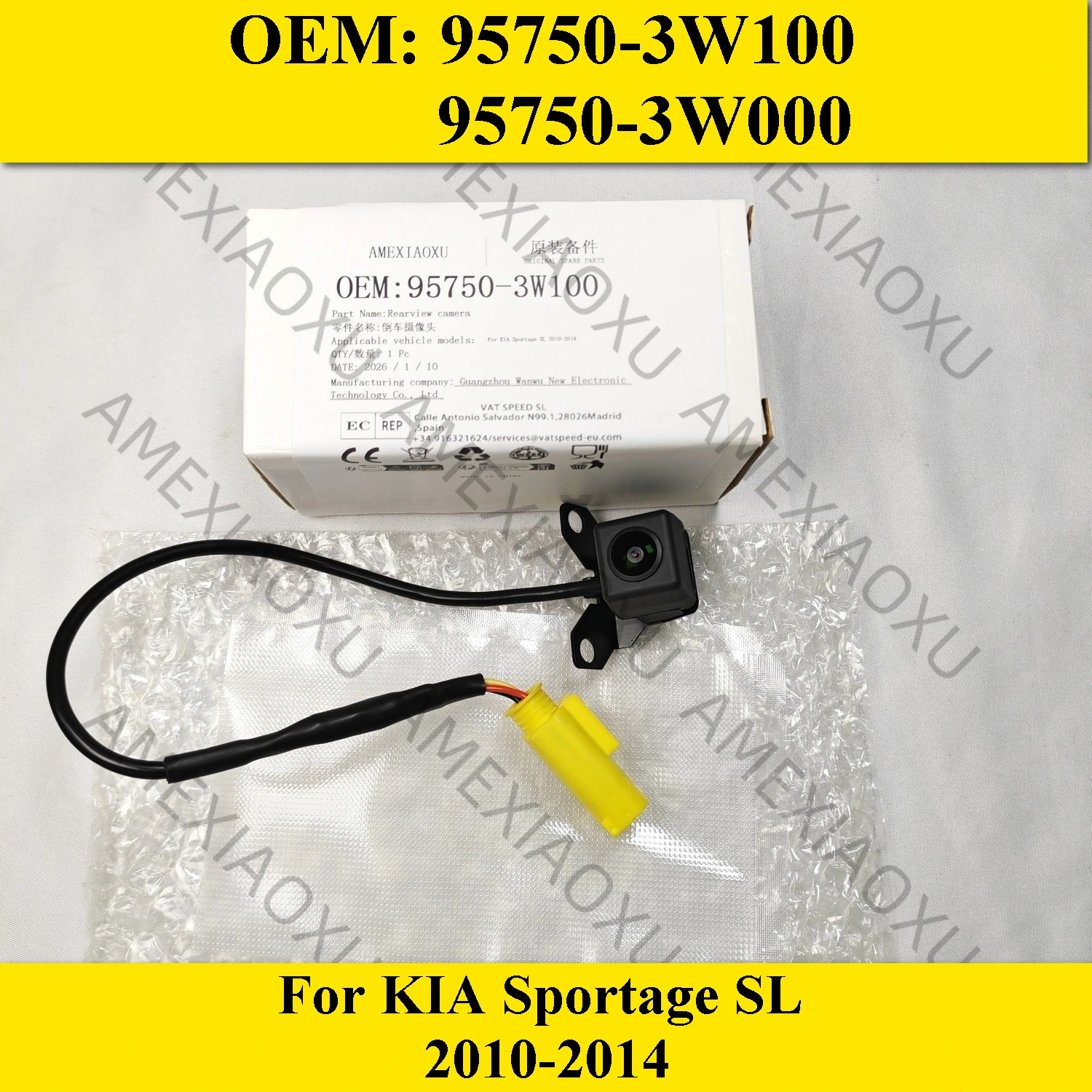 95750-3W100/ 957503W000 For KIA Sportage SL 2010-2014 Rear View Camera 1080P HD Night Vision Car CCD Parking Assistance System