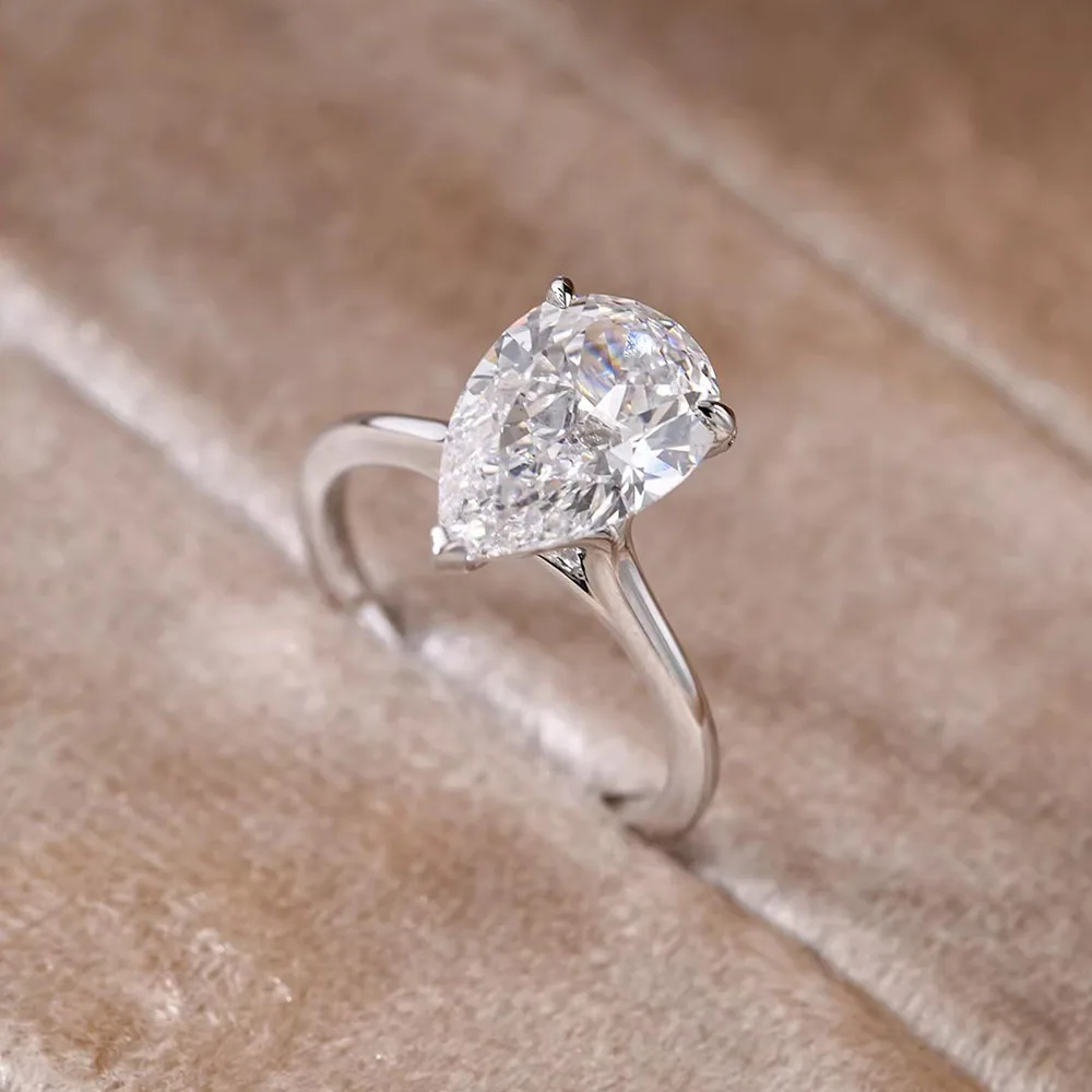 1-5CT CVD&HPHT Lab Grown Diamond Single diamond 14K/10K Gold Engagement Ring with IGI Certificate