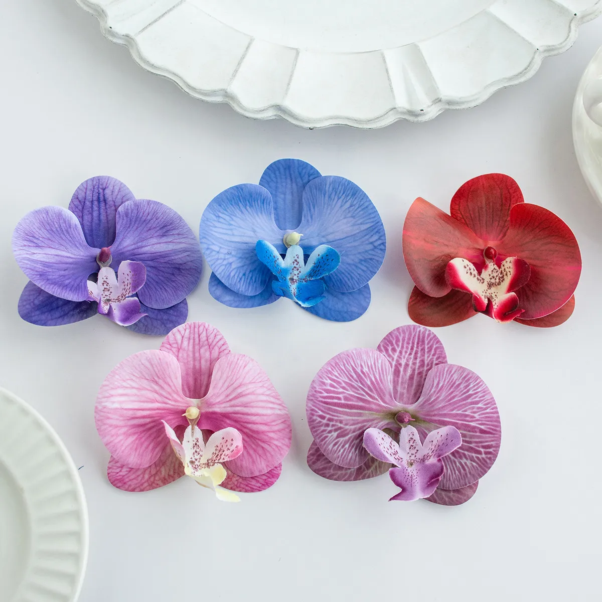 Künstliche thailändische Schmetterlingsorchideen, heiß begehrte Deko für Zuhause, Vase, Tisch, Fest, Hochzeit, Braut-Haarschmuck, Haarspangen, DIY-Geschenk – Detail 4