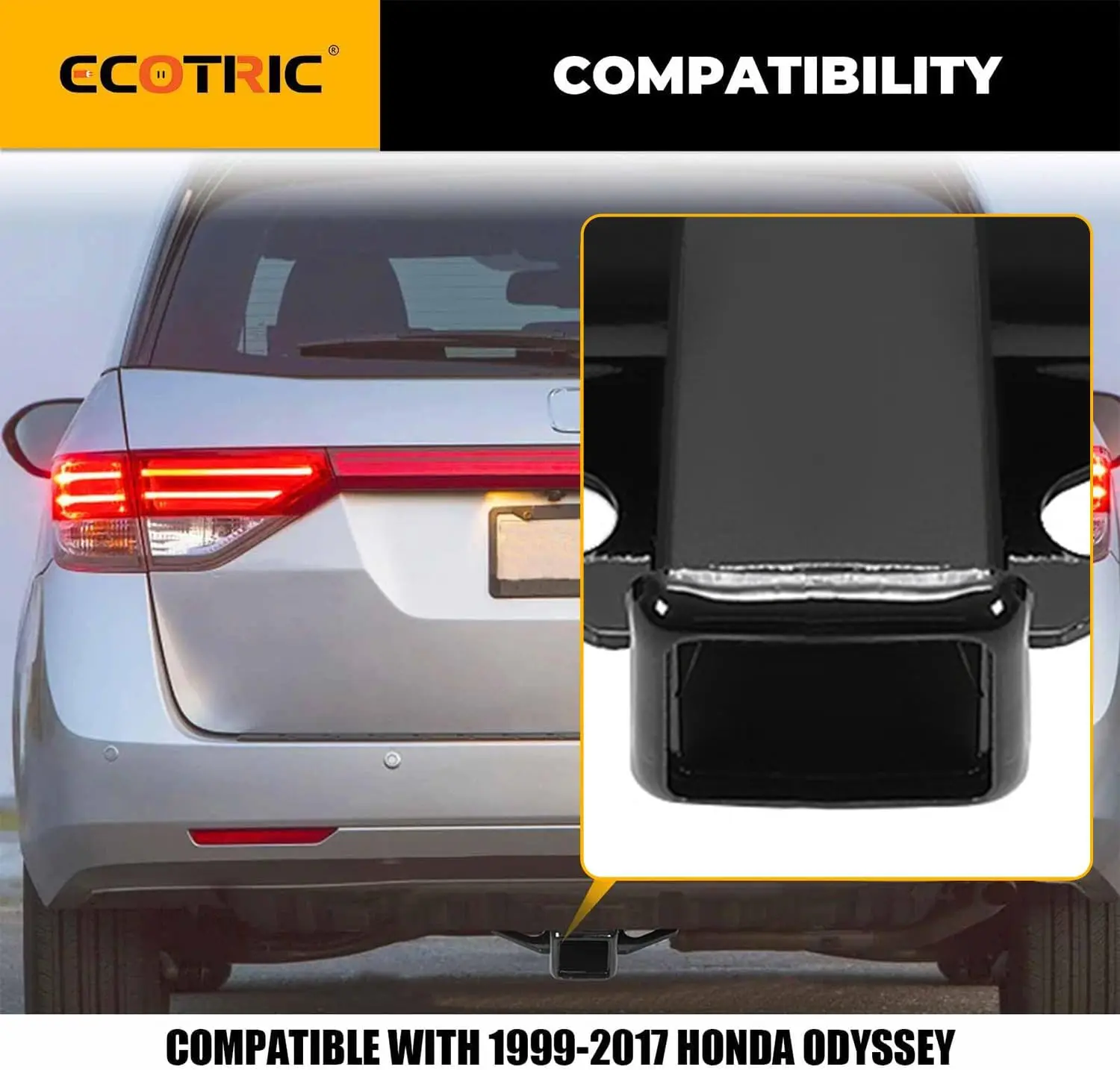 Towing Application, Metal Material, No Color Mentioned, Compatible with 1999 - 2017 Honda Odyssey, 2\