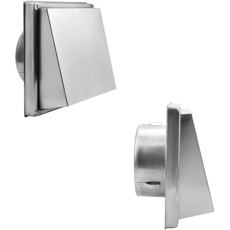 ABSE-5Inch Wall Vent Cover, Stainless Steel Dryer Vent Cover Walls Exterior Dryer Exhaust Vent Cover 120Mm/4.75Inch Diameter