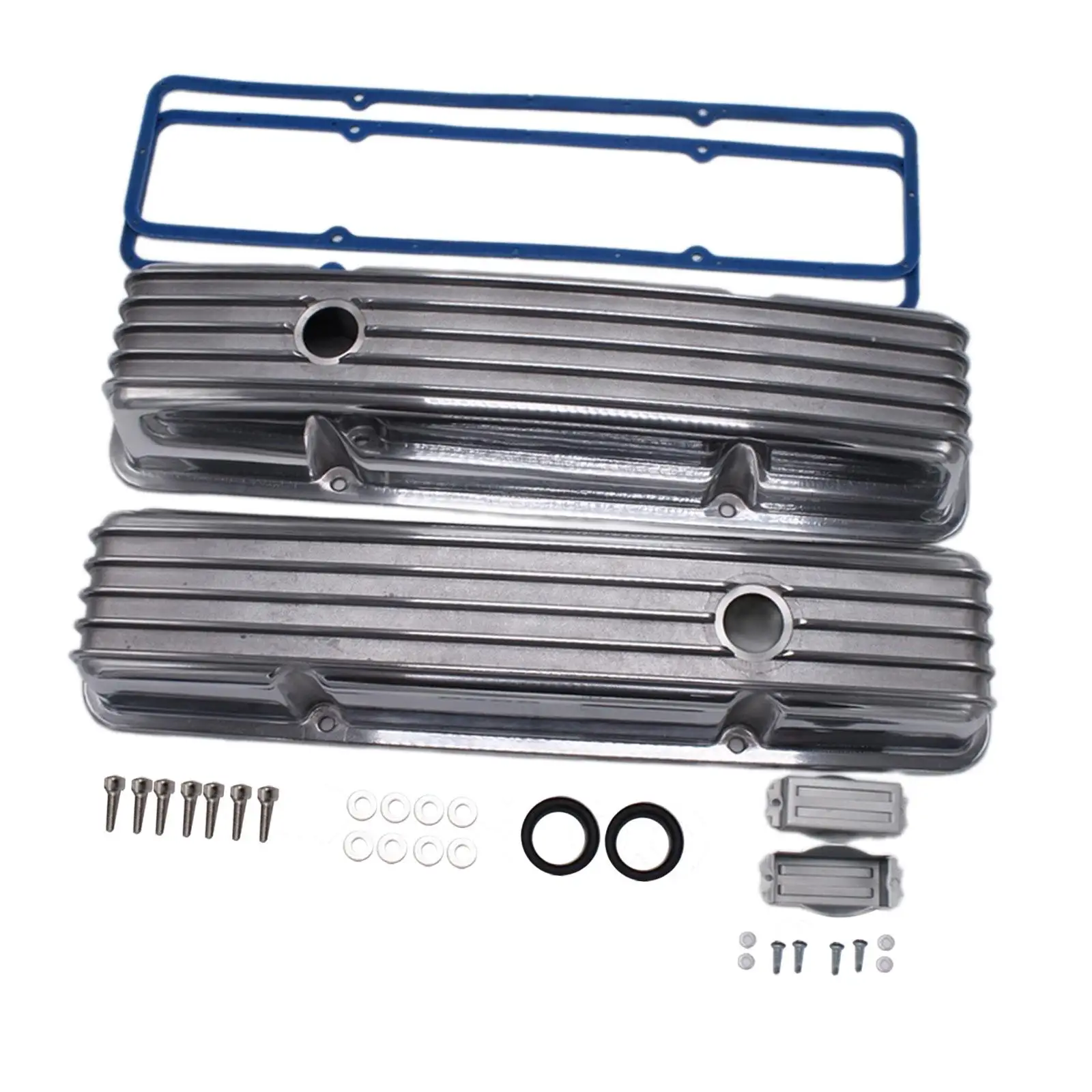 Tall Valve Covers Kit with Hole for Chevy Sbc 327 350 400 1958-1986