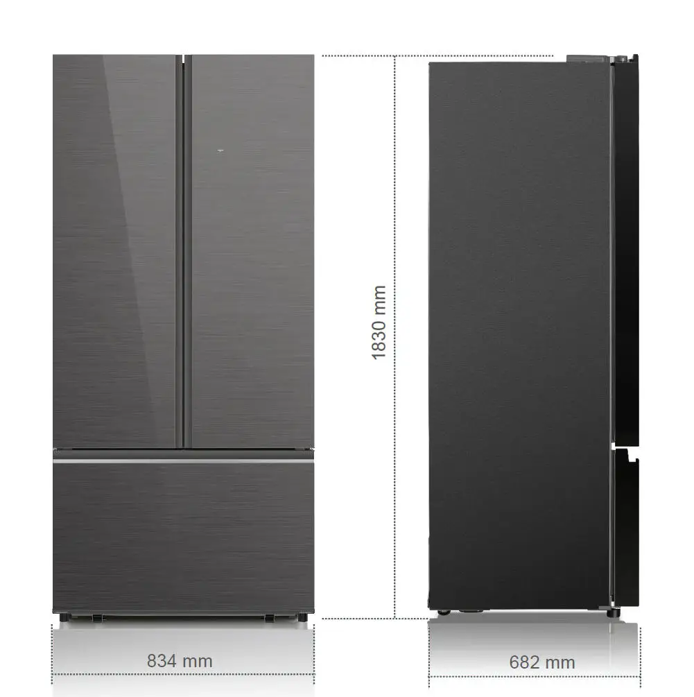 Hot Home Appliance 480L French Door Refrigerator Air Cooling Frost-Free for Home Hotel Electric Power Source New Condition