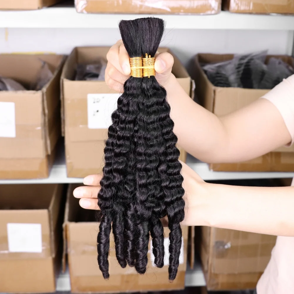 15A Burmese Curly Human Hair Bundles Deals Vietnamese Raw Human Virgin Hair Weave Bundle Ocean Spiral Curly Hair Bundles 100g/Pc