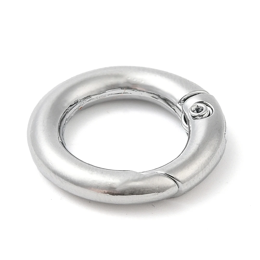 PandaHall 20 Stück Rack-plattierte Messing-Federringe, runde Ringe, blei- und cadmiumfrei, langlebig plattiert, 6 Gauge, 20x4mm – Detail 6
