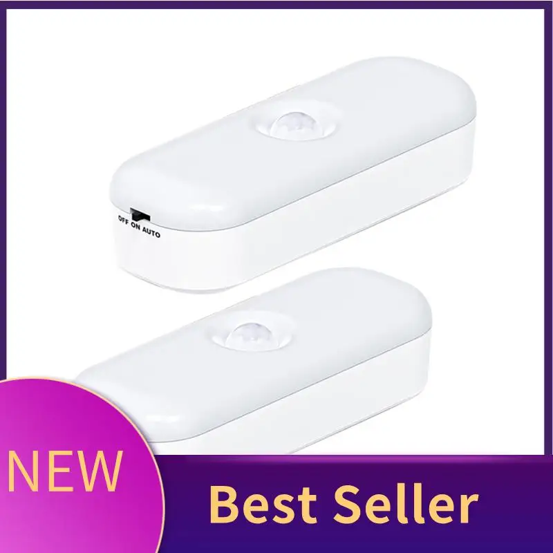 

ABHI-2 PCS LED Motion Sensor Night Light, Stick-On LED Night Light, Plastic Wall Lights Closet Lights Stair Lights,Motion Activa