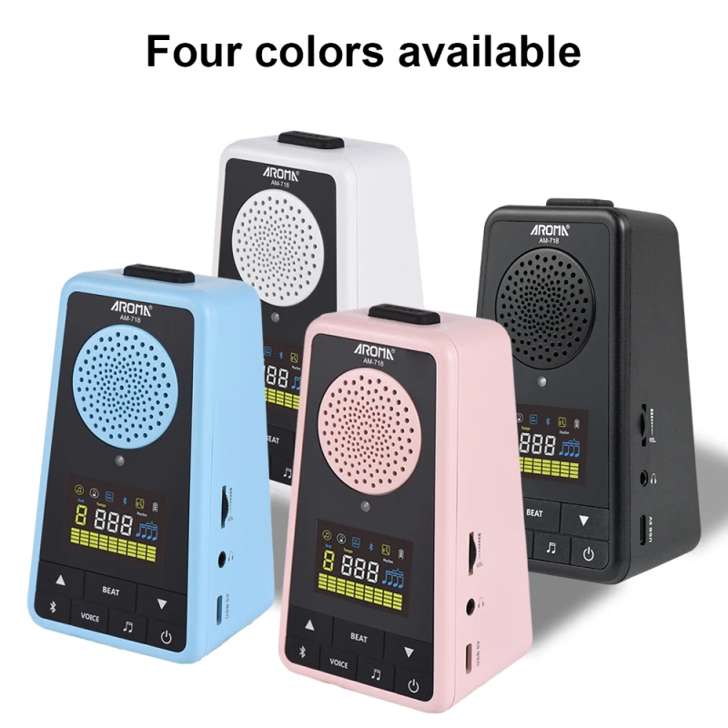 Portable Wireless Speaker 2-in-1Metronome BT Rechargeable Vocal Counts 1300mAh Digital Metronome for Guitar Piano Drum Violin