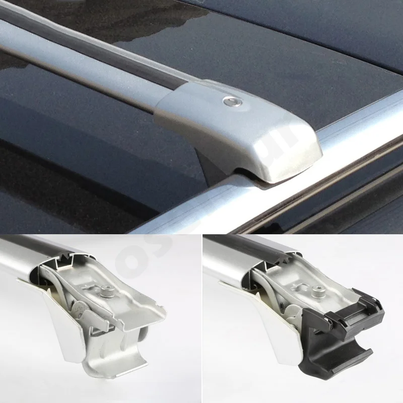 Crossbars Fit for MG ZS Rooftop Aluminum Luggage Roof Rack Cross Bars with Lock Roof Rail Luggage Carrier Travel Camping Parts