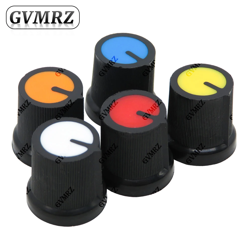 20PCS WH148 AG3 Potentiometer knob Cap AG3 Plastic knob Yellow Orange Blue White Red Green for Diameter 6mm
