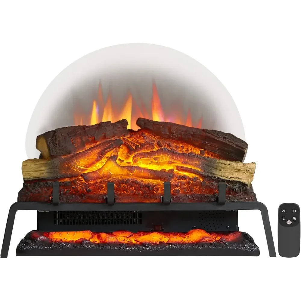 

LegendFlame 25" W Free Standing Electric Fireplace Log Set (EF484), Fireplace Insert, Heater 750W/1500W, Crackling Sound