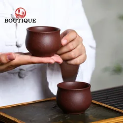 110ml Boutique Chinese Yixing Purple Clay Teacup Travel Meditation Cup Handmade Boutique Tea Bowl Master Cup Customized Tea Set