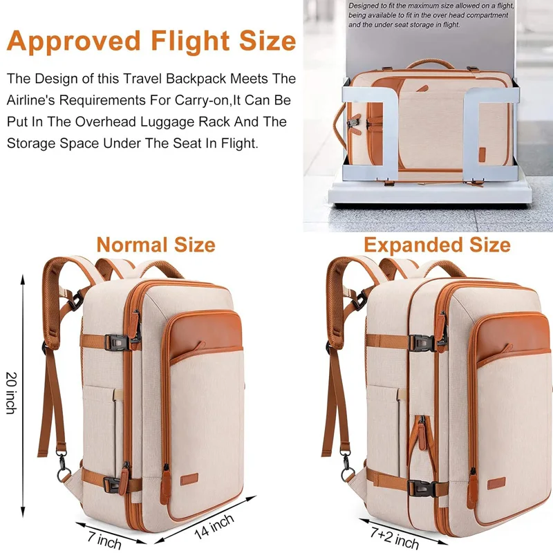 Tas Ransel Perjalanan, Tas Ransel Besar untuk Dibawa Naik Pesawat, Tas Laptop 17 Inci, Tas Ransel Kokoh dan Besar yang Sesuai dengan Standar TSA dengan Port USB, Tas Ransel untuk Kuliah dan Sekolah