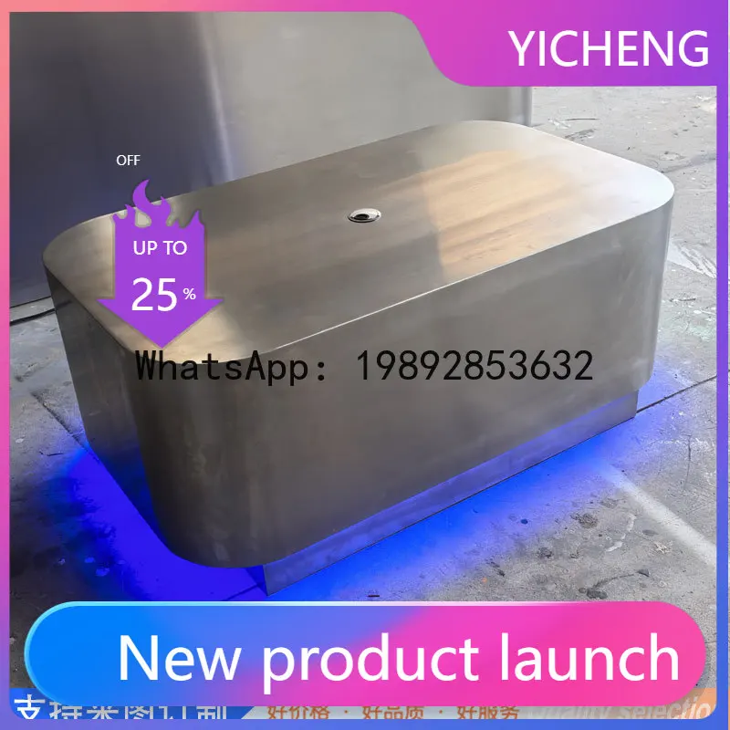 

B-3 Custom Stainless Steel Bar Counter Clothing Store Cashier Desk Beauty Salon Hair Salon Front Desk Reception Desk