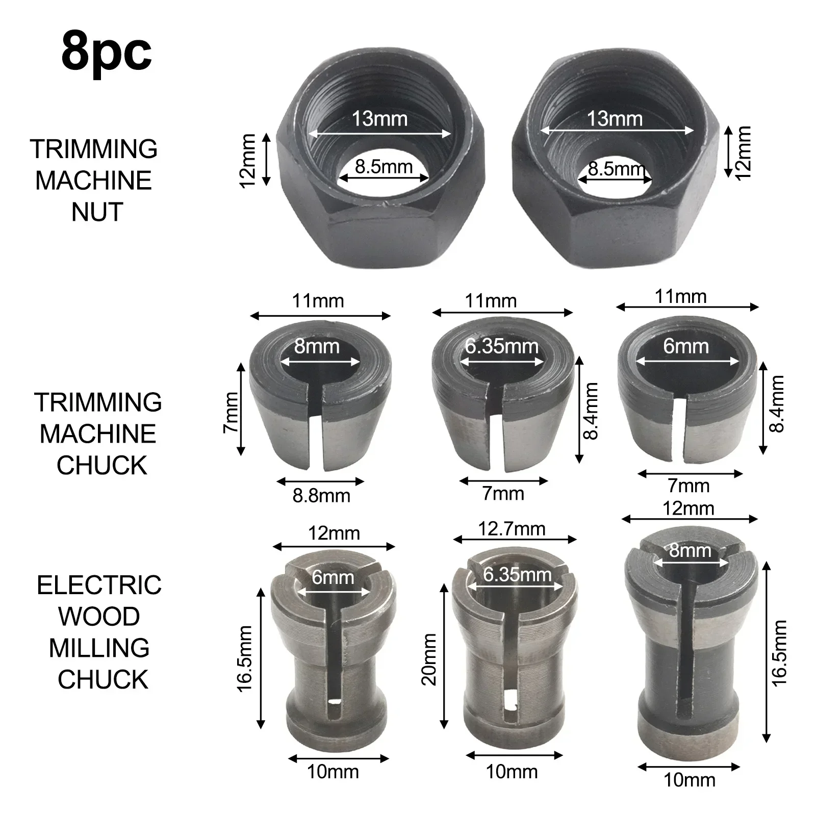 Spantang Adapter Elektrische Router Graveren Trimmachine Elektrische Router Graveren Trimmachine Graveermachine