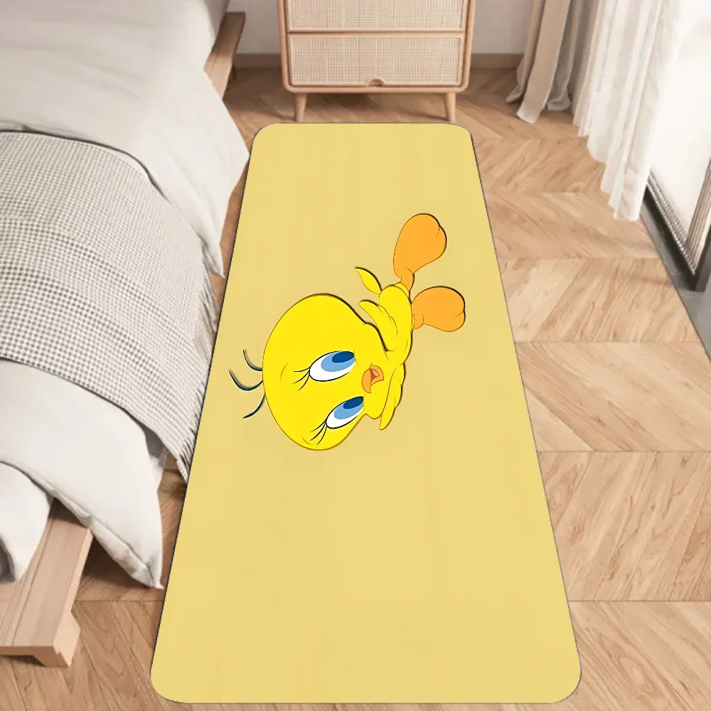 C-Cartoon-T-Tweety-B-Bird-P-Piolins Floor Mat Graphic Printed Flannel Doormats for Bathroom Kitchen Entrance Carpet Home Decor