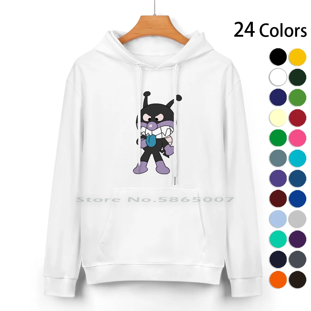 

Baikinman Pure Cotton Hoodie Sweater 24 Colors Anpanman Cartoon Kawai Manga Japan Anime Vintage Meme Kids Famous Food Superhero